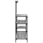 vidaXL Bäckerregal Grau Sonoma 90x40x132 cm Holzwerkstoff und Metall