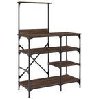 vidaXL Bäckerregal Braun Eichen-Optik 90x40x132cm Holzwerkstoff Metall
