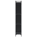 vidaXL Bücherregal Schwarz 79x30x180 cm Holzwerkstoff und Metall
