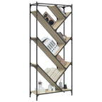 vidaXL Bücherregal Sonoma-Eiche 79x30x180 cm Holzwerkstoff und Metall