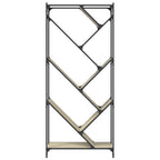 vidaXL Bücherregal Sonoma-Eiche 79x30x180 cm Holzwerkstoff und Metall