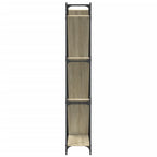 vidaXL Bücherregal Sonoma-Eiche 79x30x180 cm Holzwerkstoff und Metall