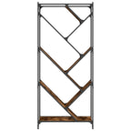 vidaXL Bücherregal Räuchereiche 79x30x180 cm Holzwerkstoff und Metall