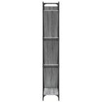 vidaXL Bücherregal Grau Sonoma 79x30x180 cm Holzwerkstoff und Metall