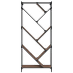 vidaXL Bücherregal Braun Eichen-Optik 79x30x180cm Holzwerkstoff Metall