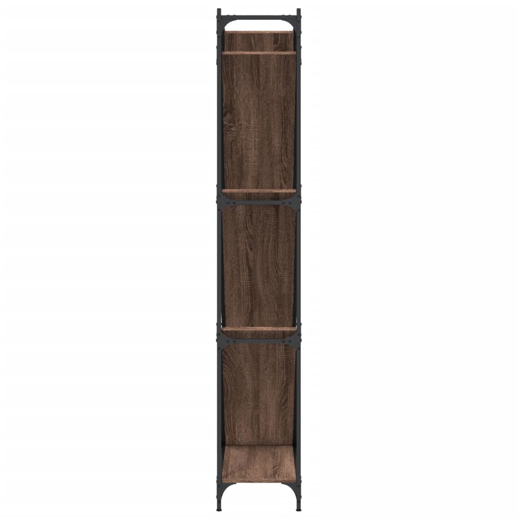 vidaXL Bücherregal Braun Eichen-Optik 79x30x180cm Holzwerkstoff Metall