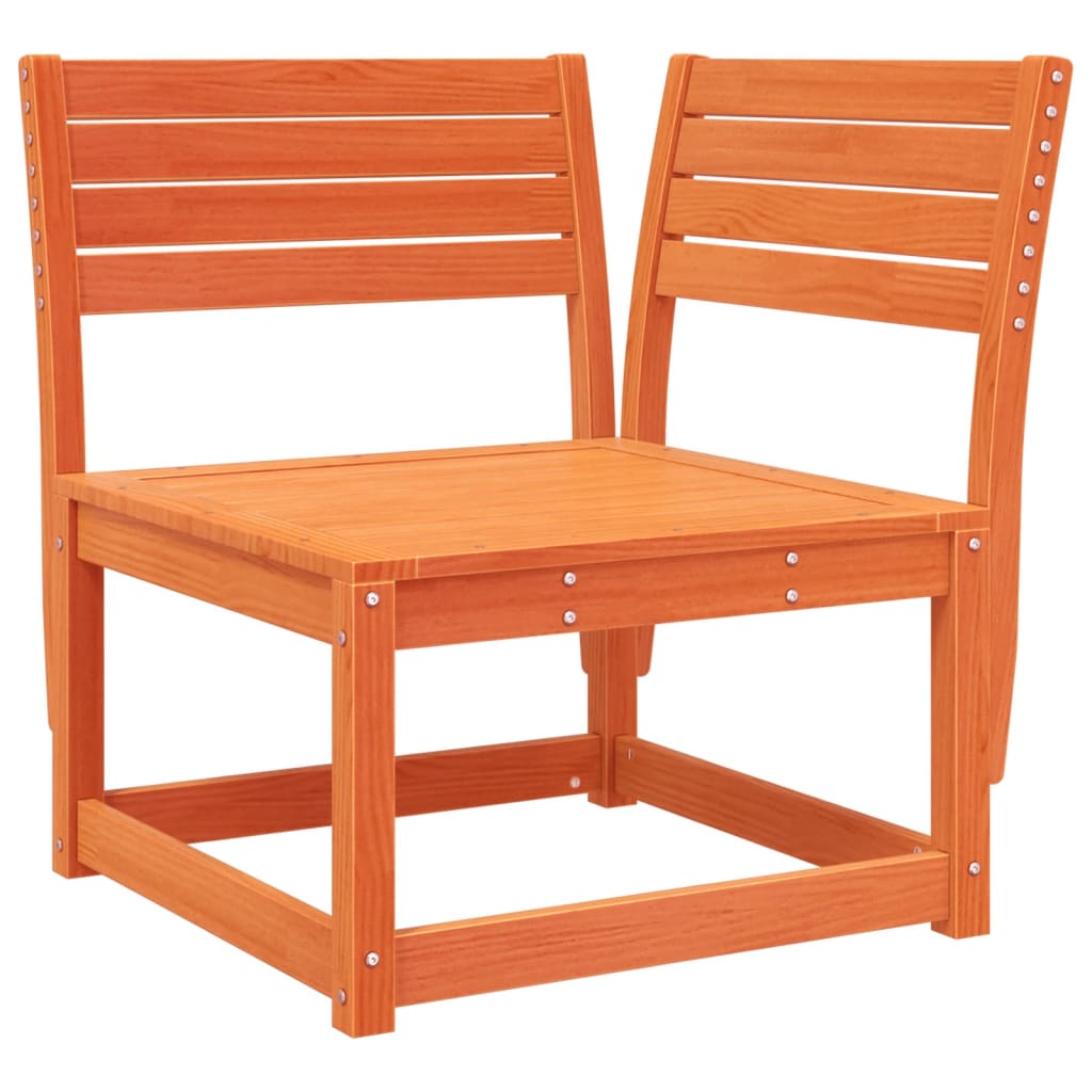 vidaXL 5-tlg. Garten-Lounge-Set Wachsbraun Massivholz Kiefer