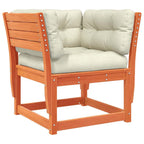 vidaXL 5tlg. Garten-Lounge-Set mit Kissen Wachsbraun Massivholz Kiefer