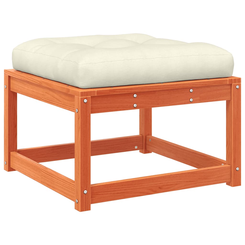 vidaXL 7tlg Garten-Lounge-Set mit Kissen Wachsbraun Massivholz Kiefer