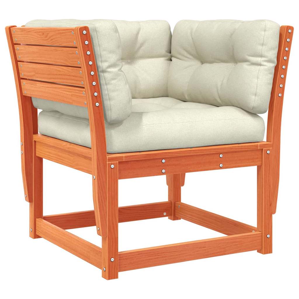 vidaXL 8tlg. Garten-Lounge-Set mit Kissen Wachsbraun Massivholz Kiefer