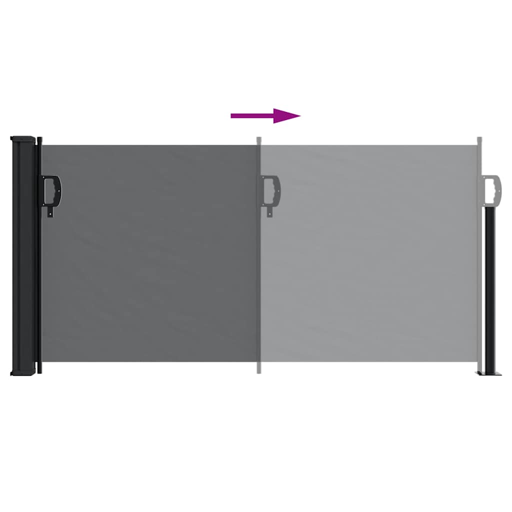 vidaXL Seitenmarkise Ausziehbar Schwarz 100x300 cm