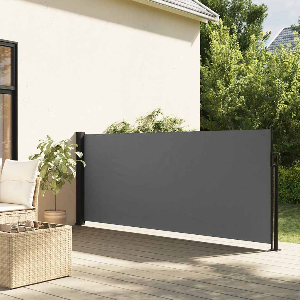vidaXL Ausziehbare Seitenmarkise Anthrazit 100x300 cm