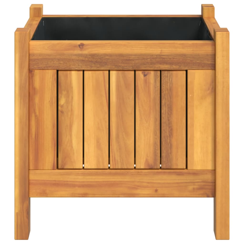 vidaXL Pflanzkübel mit Einlage 31x31x30 cm Massivholz Akazie