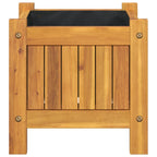 vidaXL Pflanzkübel mit Einlage 31x31x30 cm Massivholz Akazie