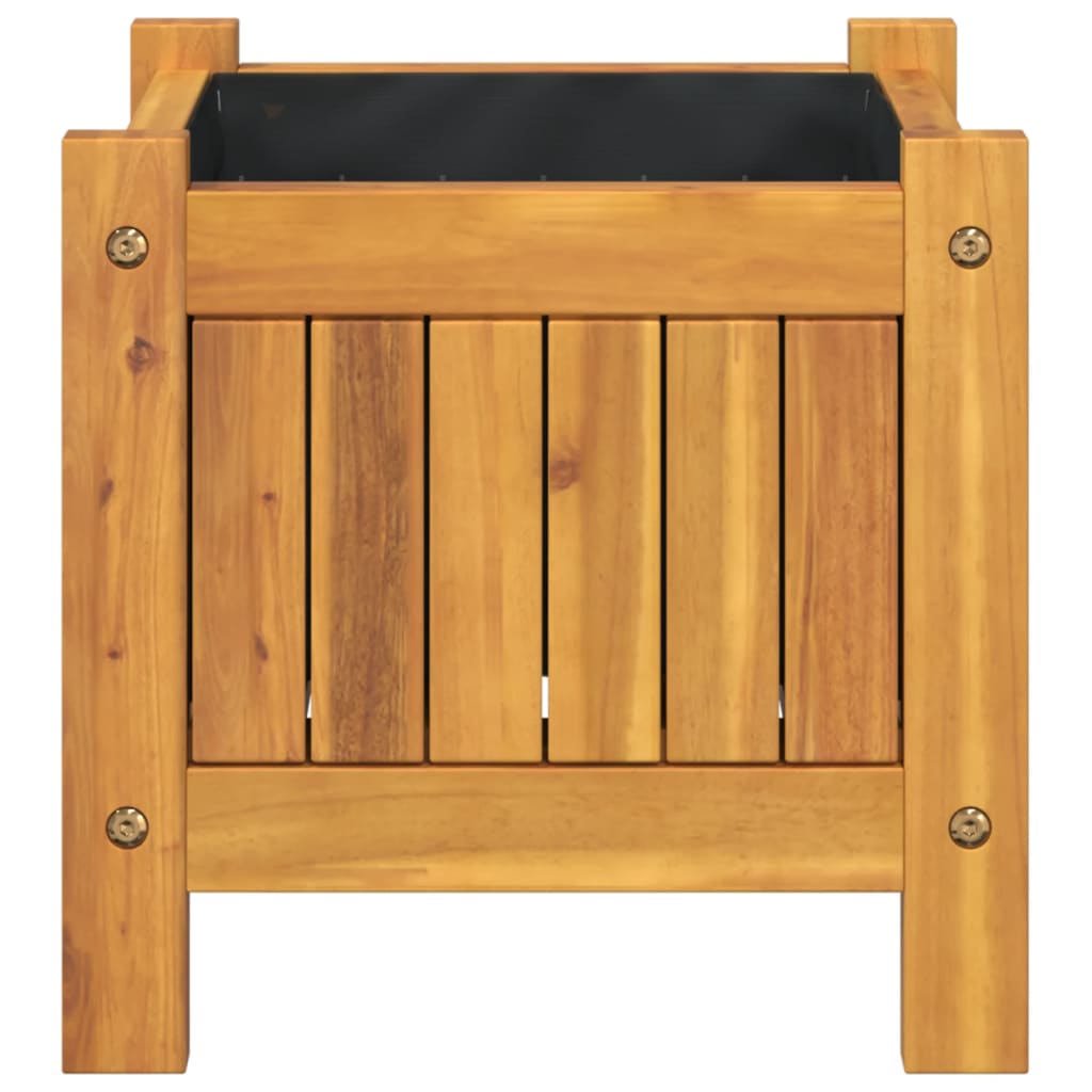 vidaXL Pflanzkübel mit Einlage 31x31x30 cm Massivholz Akazie