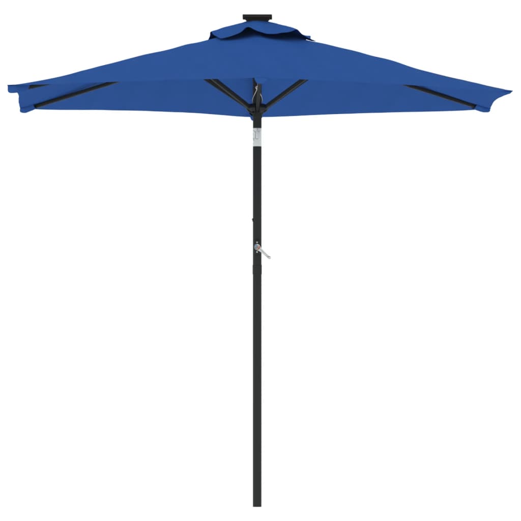 vidaXL Sonnenschirm mit Stahlmast Azurblau 225x225x212 cm