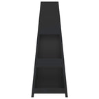 vidaXL Gartenkamin mit Holzablage Turm-Design Schwarz Stahl