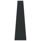 vidaXL Gartenkamin mit Holzablage Turm-Design Schwarz Stahl