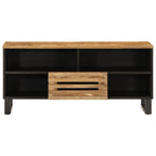 vidaXL TV-Schrank 100x34x46 cm Raues Massives Mangoholz