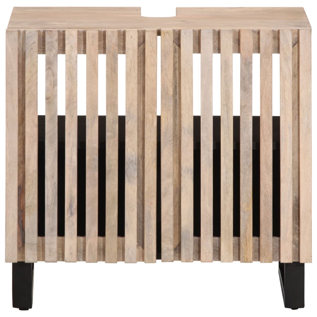 vidaXL Waschbeckenunterschrank 62x34x58 cm Massivholz Mango