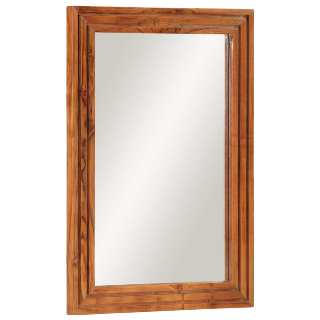 vidaXL Badspiegel 50x70 cm Massivholz Akazie und Glas