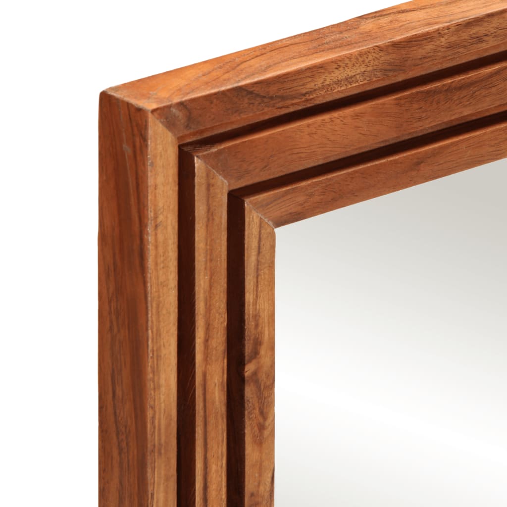 vidaXL Badspiegel 50x70 cm Massivholz Akazie und Glas