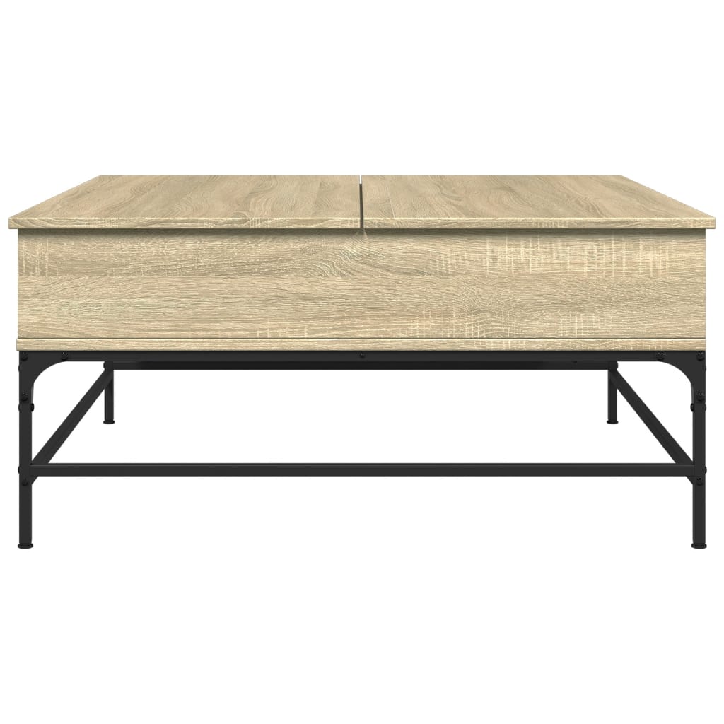vidaXL Couchtisch Sonoma-Eiche 95x95x45 cm Holzwerkstoff und Metall