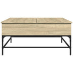 vidaXL Couchtisch Sonoma-Eiche 95x95x45 cm Holzwerkstoff und Metall