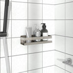vidaXL Duschablage 30x10x6 cm Gebürsteter Edelstahl 304