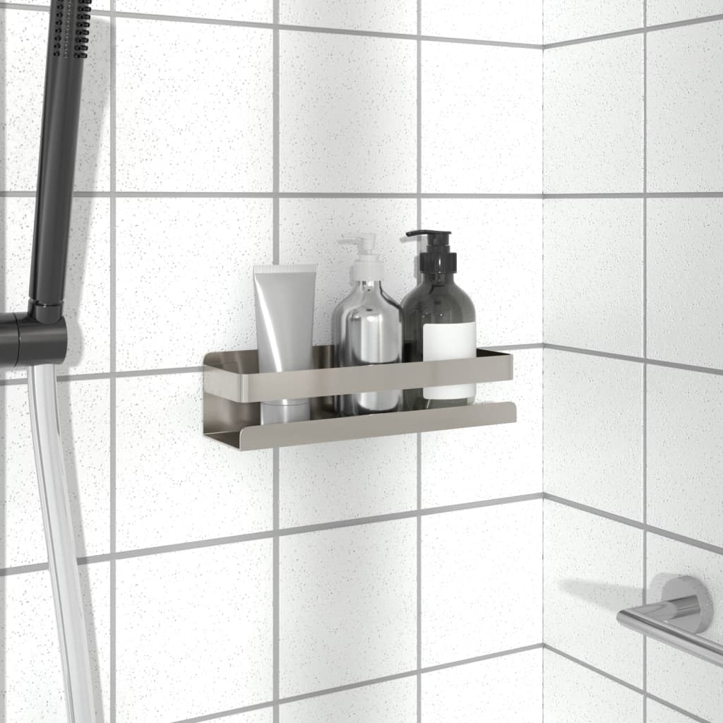 vidaXL Duschablage 30x10x6 cm Gebürsteter Edelstahl 304