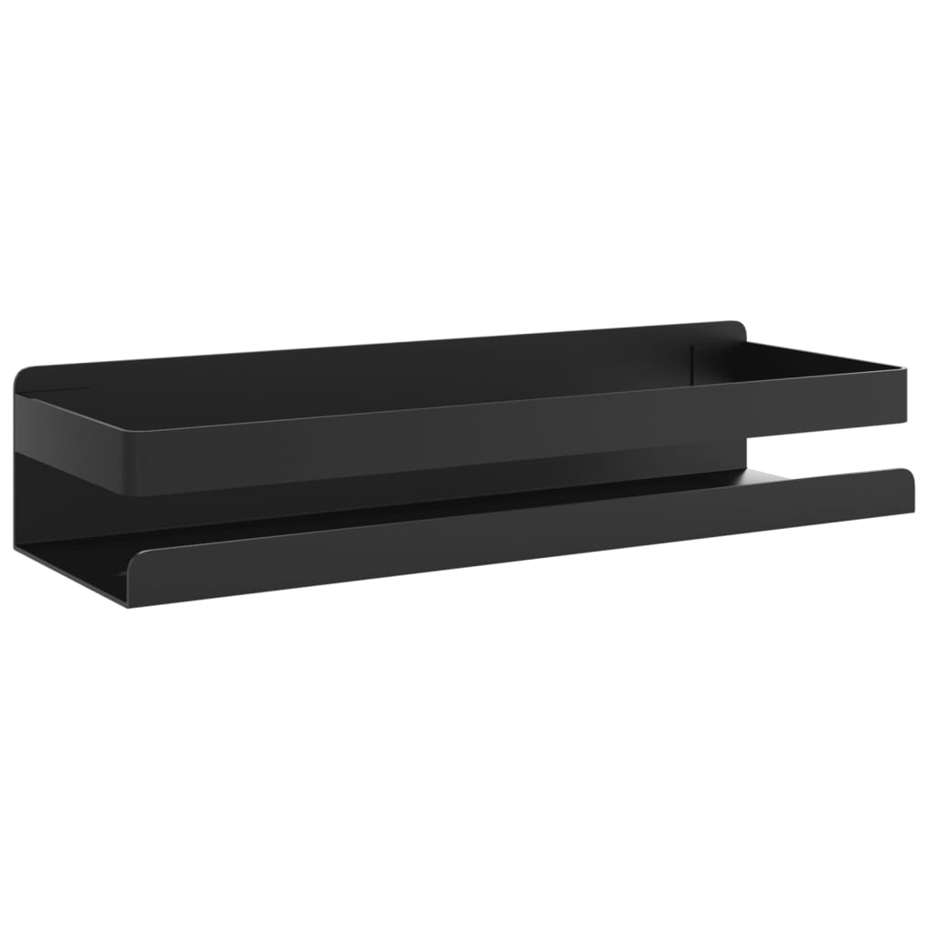 vidaXL Duschablage Mattschwarz 30x10x6 cm Gebürsteter Edelstahl 304