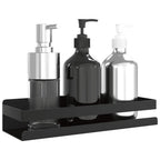 vidaXL Duschablage Mattschwarz 30x10x6 cm Gebürsteter Edelstahl 304
