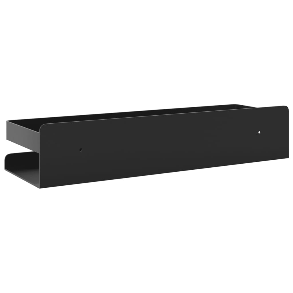 vidaXL Duschablage Mattschwarz 30x10x6 cm Gebürsteter Edelstahl 304