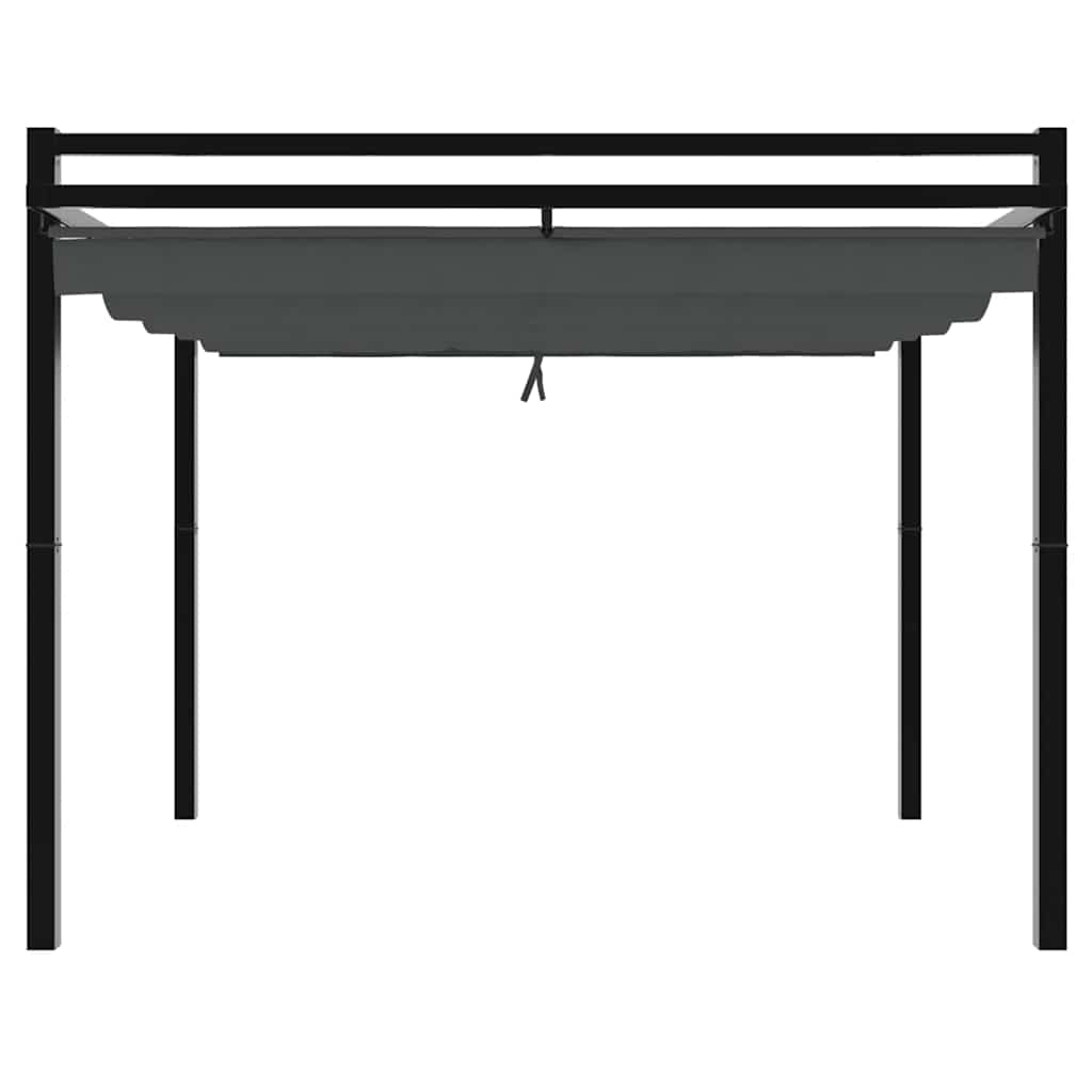 vidaXL Gartenpavillon mit Ausziehbarem Dach Anthrazit 3x3 m Aluminium