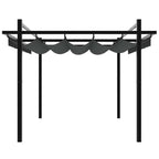 vidaXL Gartenpavillon mit Ausziehbarem Dach Anthrazit 3x3 m Aluminium