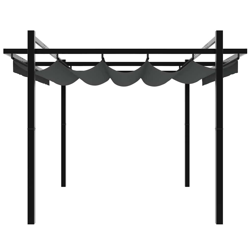 vidaXL Gartenpavillon mit Ausziehbarem Dach Anthrazit 3x3 m Aluminium