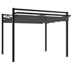 vidaXL Gartenpavillon mit Ausziehbarem Dach Anthrazit 3x3 m Aluminium