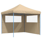 vidaXL Partyzelt Faltbar Pop-Up mit 2 Seitenteilen Beige
