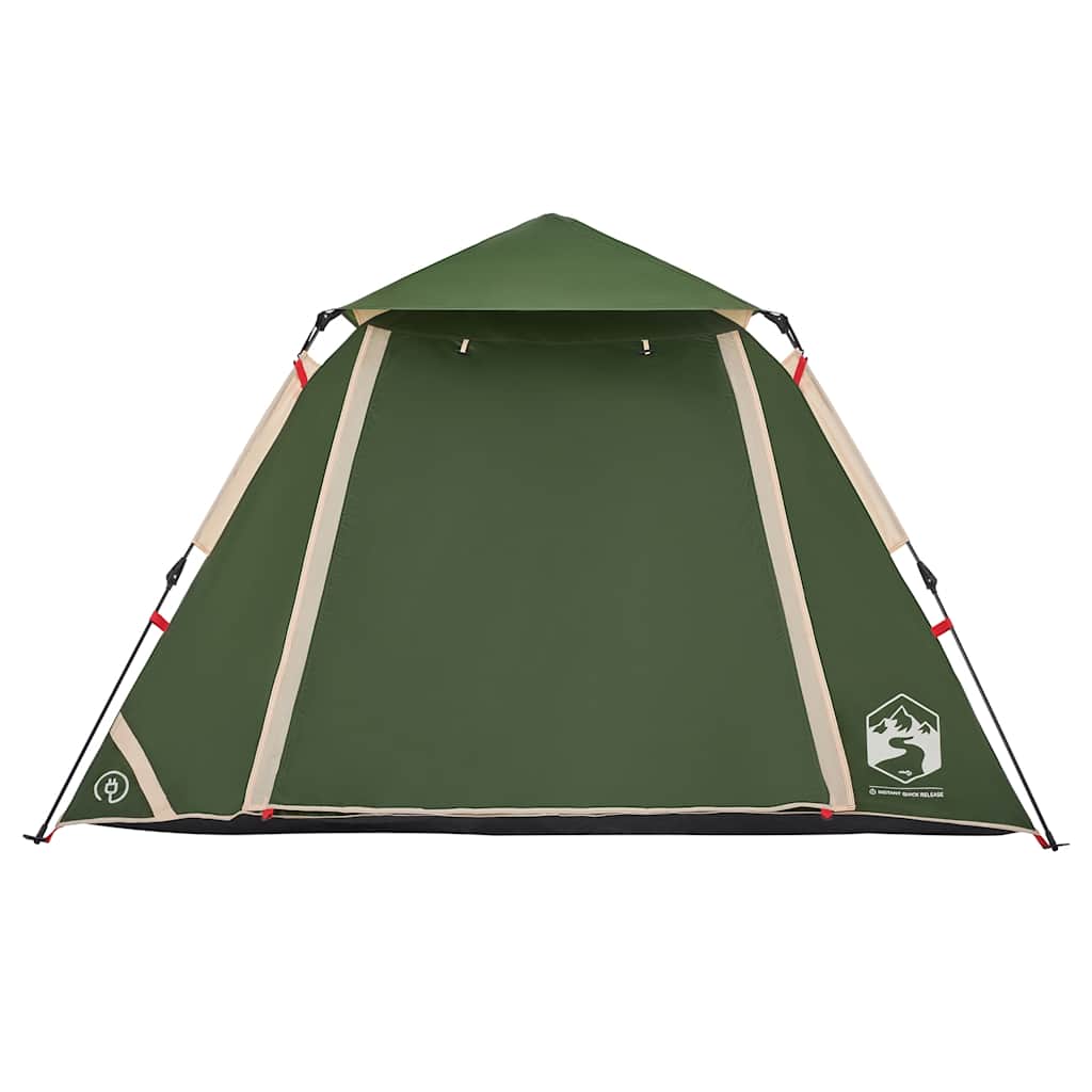vidaXL Kuppel-Campingzelt 4 Personen Grün Quick Release