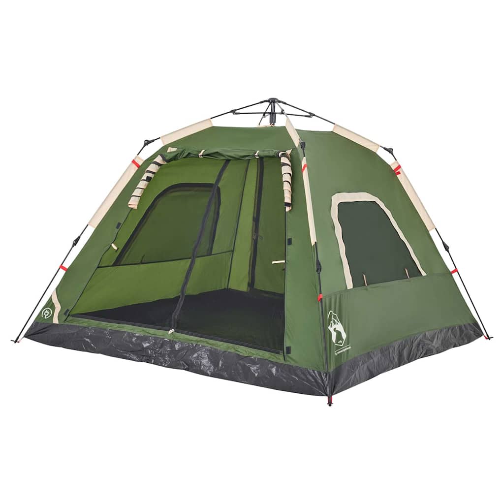 vidaXL Kuppel-Campingzelt 5 Personen Grün Quick Release