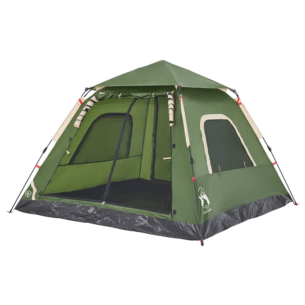 vidaXL Kuppel-Campingzelt 5 Personen Grün Quick Release