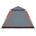 vidaXL Kuppel-Campingzelt 5 Personen Grau und Orange Quick Release