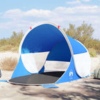 vidaXL Strandzelt Azurblau Pop-Up Wasserdicht