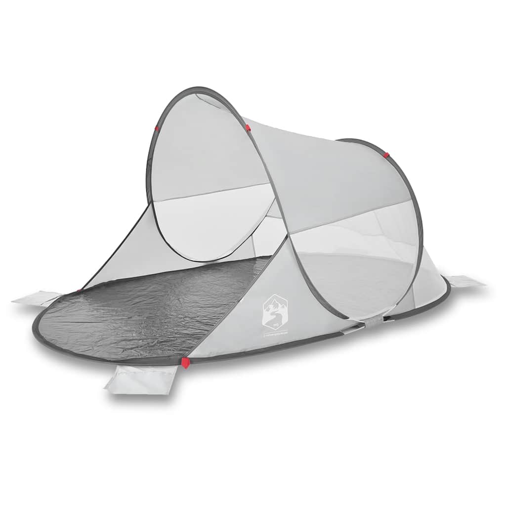 vidaXL Strandzelt Grau Pop-Up Wasserdicht