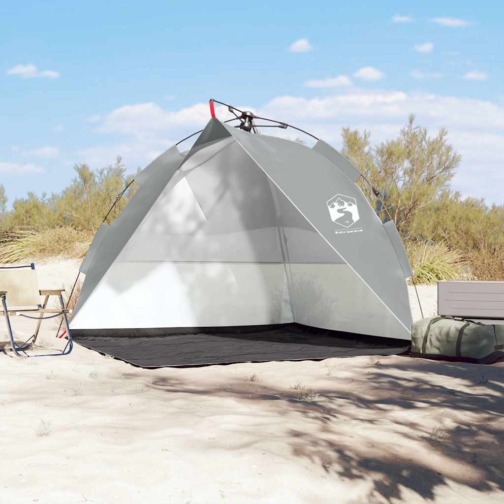 vidaXL Strandzelt Grau Quick Release Wasserdicht