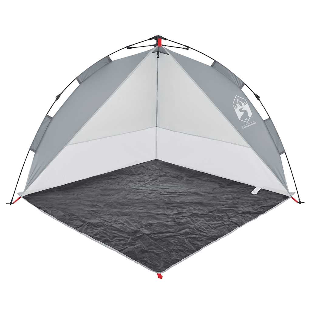 vidaXL Strandzelt Grau Quick Release Wasserdicht