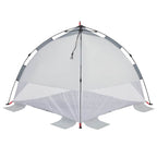 vidaXL Strandzelt Grau Quick Release Wasserdicht