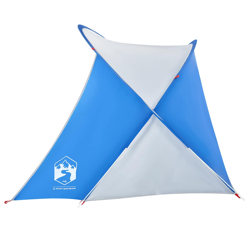 vidaXL Strandzelt 2 Personen Azurblau Pop-Up Wasserdicht