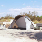 vidaXL Strandzelt 2 Personen Grau Pop-Up Wasserdicht