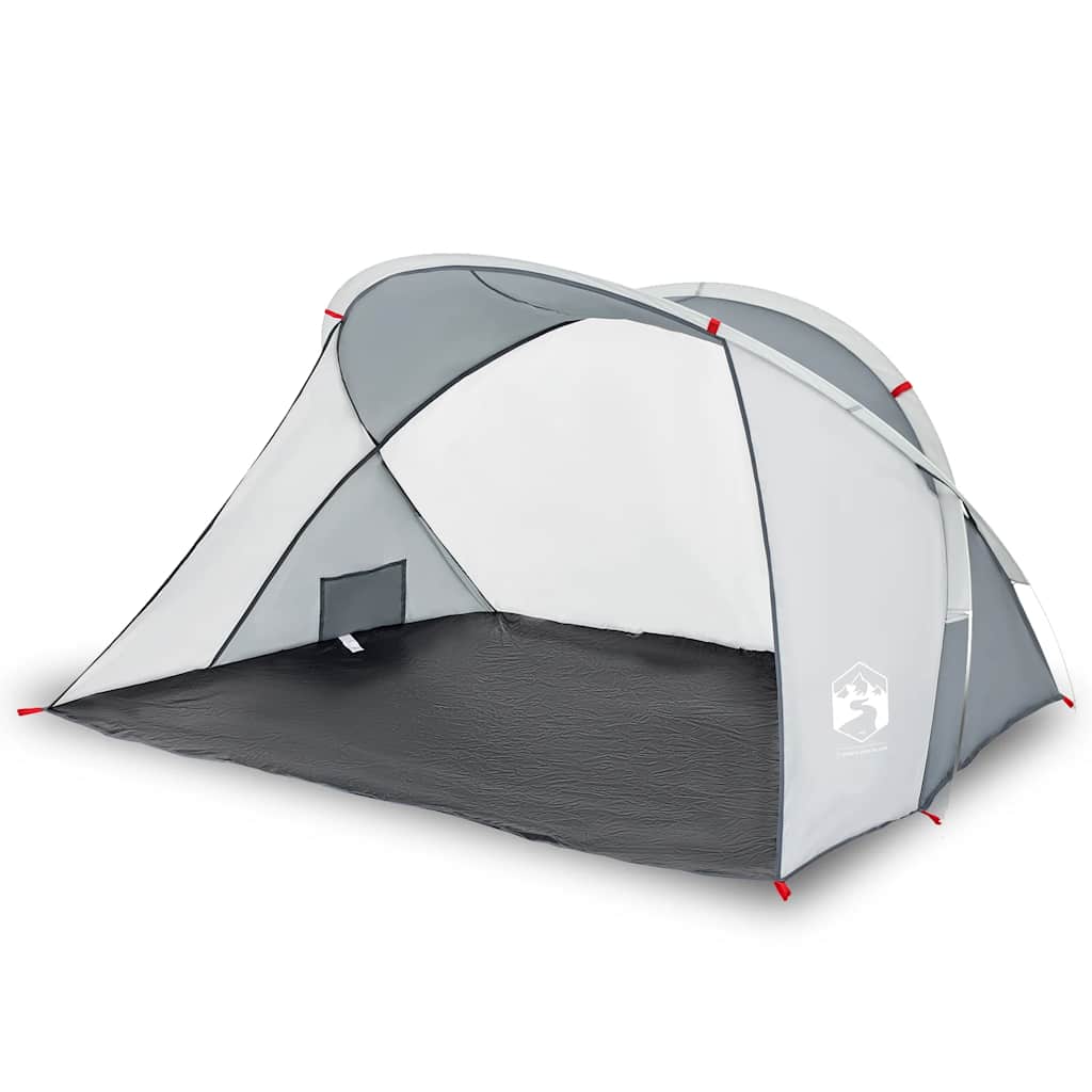 vidaXL Strandzelt 2 Personen Grau Pop-Up Wasserdicht